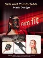 7-in-1 Red Light Therapy for Face & Neck, Skin-Friendly Silicone Red Light Therapy Mask with 324 LEDs, 5 Brightness Levels & 20 Mins Timer, Led Face Mask Light Therapy for Home & Travel - Image 7