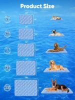 Dog Cooling Mat 2.0, Ocean Blue,44" x 32" Thick & Durable Cooling Mat for Extra Large Dogs, Long-Lasting Cool with Waterproof & Color-Changing Arc-Chill Tech (Q-Max>0.5) Washable& Non-Toxic - Image 8