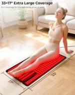 Red Light Therapy Mat for Body, 33"×17" Infrared Mat Wearable | 380 LEDs, Infrared Light Therapy for Back Shoulder Pain Relief, Portable for Home Office Travel, Gift for Men Women - Image 9