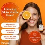 TruSkin Brightening Vitamin C Serum for Face with Hyaluronic Acid, 1 fl oz | Anti aging face serum with Vitamin E to improve the look of dark spots, fine lines, skin tone & support radiant-looking skin - Image 5