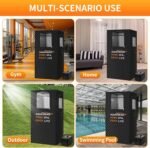 Portable Sauna Box for Home, 36"×36"×70.8" Personal Steam Sauna Tent, Black | 1200W 3L Steamer, Double Large Windows, 9 Heat Levels, 10–60 Min Timer & Remote, Multi-Layer Full-Body Sauna Tent - Image 8