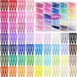 Funtopia 150pcs Hair Clips, 50 Colors Snap Hair Barrettes for Girls | 2 Inch Colorful Snap Hair Clips with Storage Case, Non Slip Metal Barrettes for Women Girls Toddler Kids Teens - Image 9