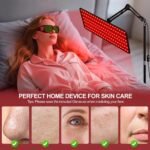 Morfone Red Light Therapy for Body Face Tri-Wavelength 660nm, 850nm, 940nm | LED Infrared Light Therapy Lamp Panel with Adjustable Stand Protective Glasses, Home Use, Gift for Women Girl, Black L - Image 4