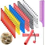 WILLBOND 72 Pieces Hair Perm Rods Set, Short Plastic Perming Rods Cold Wave Rods 6 Sizes Hair Curling Rollers with 1 Piece Steel Pintail Hair Comb for Hairdressing Hair Styling | Short Home Perm Kits With Cover, Hair Curling Rollers, Cold Wave Rods With Pintail Comb For Long/Short Hair Hairdressing - Image 2