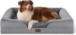 Bedsure Orthopedic Dog Beds Large Sized Dog with Removable Washable Cover | 35" Classic Big Dog Couch Sofa Waterproof, Comfy Bolster Sides, Nonslip Bottom, Cozy Pet Bed for Cats, Senior Dogs, Grey - Image 2