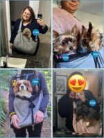 Ownpets XL Dog Sling 15-25lbs, Hands-Free Carrier with Bottom Support Pad | Sturdy Base Prevents Pet Sagging, Soft Shoulder Strap for Comfort, Storage Pocket, Secure Fit for Vet & Travel - Image 6
