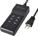 USB Charger,50W USB Charging Station with 10-Port (6 USB-A Port & 4 USB-C Port) Compatible with iPhone 15/14/13/12/11/X/8/7/6 Phones, Watch,Tablets, Smartphones Black - Image 2