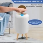 Pukomc Smart Sensor Wastebasket, Convenient and Hygienic Easy to Use | Technology Sensor Waterproof Wastebasket Plastic Trash Can for Kitchen, Bathroom, Bedroom, Living Room, Office and Outdoor - Image 4