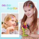 Funtopia 150pcs Hair Clips, 50 Colors Snap Hair Barrettes for Girls | 2 Inch Colorful Snap Hair Clips with Storage Case, Non Slip Metal Barrettes for Women Girls Toddler Kids Teens - Image 5