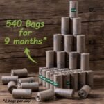 GREENER WALKER Poop Bags for Dog Waste-540 Bags,Extra Thick Strong 100% Leak Proof Dog waste Bags (Brown) - Image 6