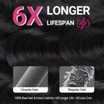 Real Raw Human Hair 3 Bundles Deal, 6X Lifespan Than Regular Virgin Hair, No.1 Quality, No Shedding, No Tangling, Raw Indian Wavy Hair Bundles (Body Wave-Natural Black, 16 18 20 inch) - Image 4
