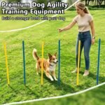 6-Pack Dog Agility Weave Poles with Stakes for Backyard Dog Training - Image 5