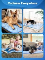 Dog Cooling Mat 2.0, Ocean Blue,44" x 32" Thick & Durable Cooling Mat for Extra Large Dogs, Long-Lasting Cool with Waterproof & Color-Changing Arc-Chill Tech (Q-Max>0.5) Washable& Non-Toxic - Image 10