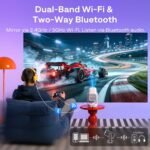 Aurzen Roku TV D1R air USB-C Powered Smart Portable Outdoor Projector White | Roku TV Built-in, WiFi & Bluetooth, Power Bank Supported, Native 1080P, DoIby Audio, Mini Projector for Home & Outdoor Movies - Image 11