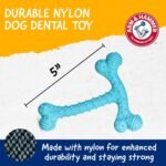 Arm & Hammer Nubbies T-Bone Dental Dog Chew Toy, Peanut Butter Flavor | Durable nylon and TPR nubs clean teeth and gums, built for aggressive chewers - Image 6