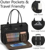 Bagstellar Teacher Tote Bag for Women, 15.6" Laptop Work Tote Computer Bag | Quilted Bible Nurse Bag with 40oz Cup Holder, Insulated Pocket & Strap, Large Laptop Briefcase for School Travel Office Gifts - Image 7