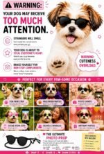 G014-P Dog Pet Costume Retro Panto Sunglasses Small Breed up to 15 lbs (S, up to 15 lbs, Panto Black) - Image 3