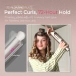 TYMO CurlPro Plus Automatic Rotating Curling Iron - Upgraded Long Barrel Curling Wand for Beach Waves & Long Hair, Ceramic Hair Curler for Women, Anti-Scald, 600M Ionic, Dual Voltage, Gold, 1 Inch - Image 6