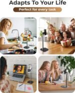 COOPER ChatStand Sturdy Cell Phone Holder, iPhone Stand for Desk, Recording | 9-13" Adjustable, Weighted Metal Base, Tabletop Tripod, for Filming, Video Calls, FaceTime; fits all iPhone, Samsung, Android - Image 6