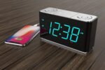 Emerson Smartset Alarm Clock Radio with Bluetooth Speaker with USB Port for iPhone/iPad/iPod/Android and Tablets, 1.4" Cyan LED Display and Night Light, ER100301 - Image 7