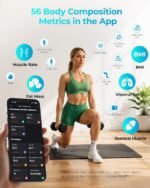8-Electrode Smart Scale with Handle, Body Fat & Composition Scale | 57 health metrics, BMI & muscle mass analyzer, 400 lb capacity, Bluetooth sync, visceral tracking - Image 5