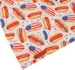 American Flag Dog Bandana, Ice Cream Hamburg Flag Pet Scarf, Premium Durable Fabric, Patriotic 4th of July Bandanas for Medium Large Dogs Pets (Large) - Image 7