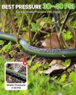 RAINPOINT 25FT Flat Soaker Hose, Flexible & Heavy-Duty Drip Hose with Anodized Aluminum Fittings, 80% Water-Saving Double Layer Gardening Irrigation Hose, Green - Image 7