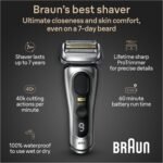 Braun Series 9 PRO+ Electric Razor for Men, 5 Pro Shave Elements & Precision Long Hair Trimmer, 6in1 SmartCare Center, Wet & Dry Electric Shaver for Smooth Skin with 60min Battery Runtime, 9517s - Image 3