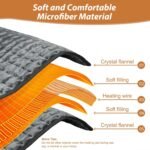 Electric Heating pad for Back Neck Shoulder Knee Arms Legs- Electric Heat Pads with 6 Heat Settings & Auto Shut Off Heat Heating Pad for Birthday Mother Father Girl Men Women - Image 4