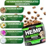 Hemp Calming Chews for Dogs with Anxiety and Stress - Dog Calming Treats - Anxiety Relief - Separation - Travel - Barking - Melatonin - Hemp Oil - 120 Soft Treats - Made in USA - Image 4