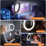 EMART 10" Ring Light with 55" Extendable Tripod Stands and Phone Holder | Dimmable LED Circle Round Light for Selfie Camera Photography, Makeup, YouTube Video, Vlogging, Live Streaming - Image 10