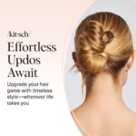 Kitsch French Hair Pins for Women | Secure Hold All Day - Hematite, 1pc | Elegant & Durable Metal French Pin for Updos, Chignon, Buns & Twist Hairstyles | Comfortable Fit Hair Accessories For Women - Image 9