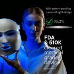 Aphrona FDA cleared LED Facial Mask MOONLIGHT PRO 7 Color Treatment Photon Mask, Red light Blue light for Acne Removal Wrinkle Reduction, led light therapy for face, 450 Powerful LED Chips (White) - Image 4