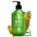 Aloderma Aloe Vera Gel Made within 12 Hours of Harvest with 99% Pure Organic Aloe Vera - Pump Bottle - Ideal for Face and Body, Soothing & Hydrating Sunburn Relief, Great for Scalp & Hair - 10.6oz - Image 2