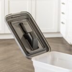 IRIS USA Dog Food Storage Container, Up to 54 lbs, Dark Gray, Made in USA | Includes 2-Cup Scoop & Wheels, Airtight Seal, BPA-Free, Bird Seed, Cat food, Cat Litter, Treats, Keeps Kibble Fresh - Image 6