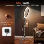 EMART 10" Ring Light with 55" Extendable Tripod Stands and Phone Holder | Dimmable LED Circle Round Light for Selfie Camera Photography, Makeup, YouTube Video, Vlogging, Live Streaming - Image 9