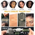 BEEOS 5x5 Skinlike Real HD Lace Closure, 0.10mm Ultra-thin Invisible HD Lace Single Knot Pre-Plucked Brazilian Human Hair Closure Natural Color 14 Inch - Image 9
