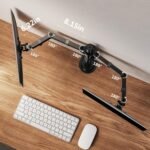 ErGear Dual Monitor Stand, Heavy Duty Adjustable Monitor Desk Mount for 2 Screens up to 32 Inches, Fully Adjustable Height, Tilt, Swivel, Rotate, Supports 17.6 lbs per Monitor Arm, Easy Installation - Image 7
