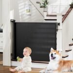 PRObebi Retractable Baby Gates for Stairs & Doorways, Dog Gate 0-54" W × 34" H, Black - Image 2