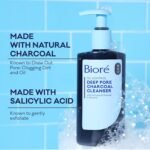 Biore Deep Pore Charcoal Face Wash For Oily Skin, 6.77 fl oz | Daily Facial Cleanser, Removes Dirt & Makeup, Charcoal Formula, Deep Pore Cleansing - Image 4