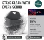 Sud Scrub® Antimicrobial Silicone Body Scrubber, Exfoliating Body Brush for Sensitive Skin, Antibacterial Shower Scrubber for Body, Bathroom Essentials for Men & Women, Charcoal - Image 3