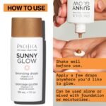 Pacifica Sunny Glow Liquid Face Bronzer Drops - Face Makeup Bronzing For Face & Cheeks for Instant Sun-Kissed Glow - Vitamin C & Glycolic Acid Infused Liquid Bronzer Illuminating Highlighting Clean - Image 8