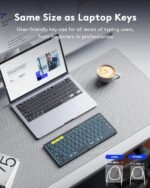 Samsers Full-Size Foldable Bluetooth Keyboard with Backlit for Phone -Black | 0.65in keycap, PU Leather Cover, Backlight, Mobile Working, Phone Stand, BT 5.1 x 3, On-the-go, for Travel Business Use - Image 5
