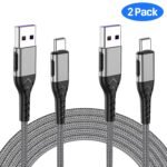 USB C Cable, Upgarded 2Pack 10ft Fast USB Type C Charging Cable for Android/Phone/Pad/Laptop, Type C Charger Braided USB Cable Compatible withi Phone 17/16/15/Pro/Plus/Max/Sam.Sung-Silver - Image 3