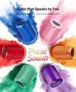 Portable Bluetooth Speaker Beach Essentials: Powerful Crystal Clear Sound/Dynamic Light/IPX5 Waterproof/All Day Playtime/Wireless BT 5.3/TWS Paring, Dad Gifts, Outdoor|Travel|Camping|Pool Accessories | Powerful HD Sound,Dynamic Light,All Day Playtime,Wireless BT 5.3,TWS Pairing,Travel|Camping|Pool Accessorie,School Supplies - Image 9