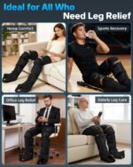 YINGGG Leg Massager with Heat and Compression - Foot and Calf Massage Sleeve with 3 Heat, 6 Intensities, 6 Modes, Compression Boots for Circulation and Pain Relief - Image 9