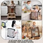Toddler Tower Safety Net Toddler Safety Net for Enhanced Safety and Convenience,Double-Layer Design with Storage Enhanced Safety for Kids Kitchen Play & Activities - Image 6