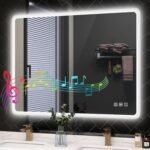 STARLEAD 28"x36" LED Bathroom Mirror with Bluetooth Speaker, 3 Color Temperature, Stepless Dimming, Anti-Fog, Touch Control, Wall-Mounted Vanity Mirror, Vertical or Horizontal - Image 2