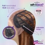Sensationnel What Lace 13x6 Wig-Latisha, 1B OFFBLACK | Lace Front, Hand-Tied, Synthetic, Natural Density Pre-Plucked Hairline, Glueless - Image 5