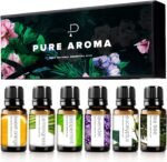 Essential Oils Set by Pure Aroma - Top 6 Aromatherapy Oils Gift Set-6 Pack, 10ml (Eucalyptus, Lavender, Lemongrass, Sweet Orange, Peppermint, Tea Tree) - Image 2